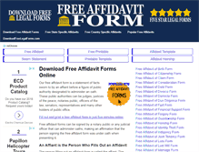 Tablet Screenshot of freeaffidavitform.com
